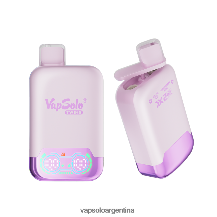 VapSolo Comprar - VapSolo TWINS vaporizador desechable 8JF0V228 hielo de uva y kiwi fresa