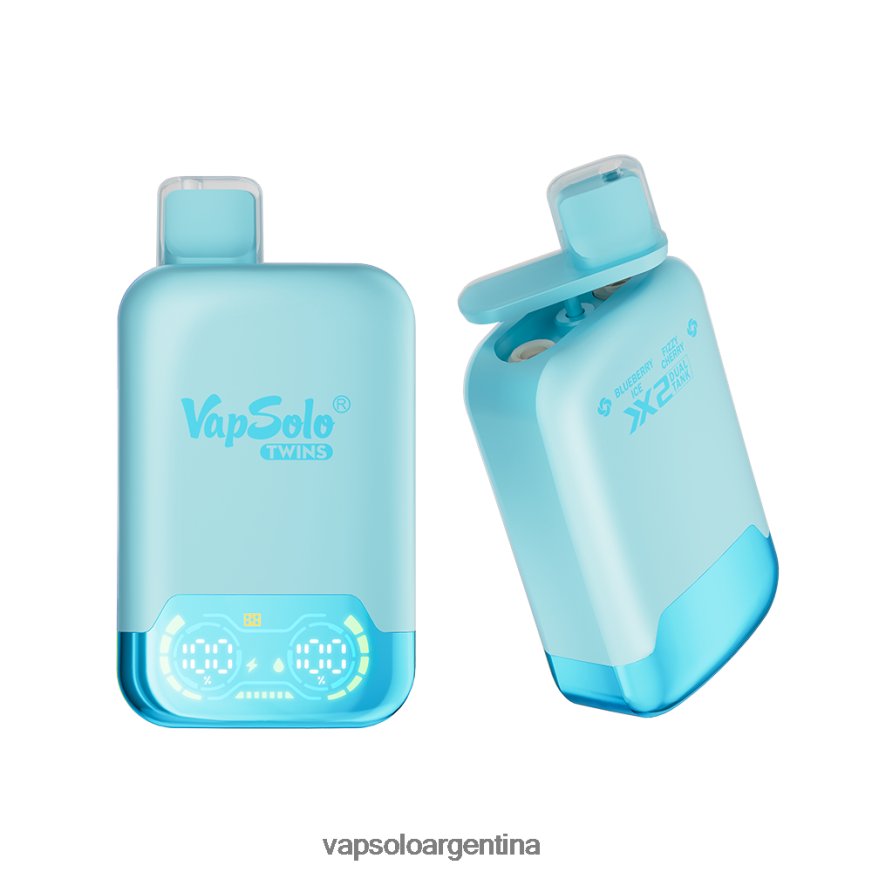 VapSolo Precio - VapSolo TWINS vaporizador desechable 8JF0V227 hielo de arándanos y cereza gaseosa