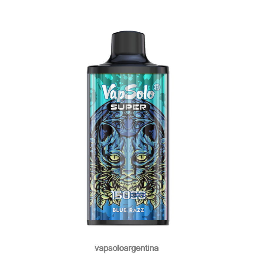 VapSolo Sabores - VapSolo SUPER vaporizador desechable 8JF0V214 Razz azul