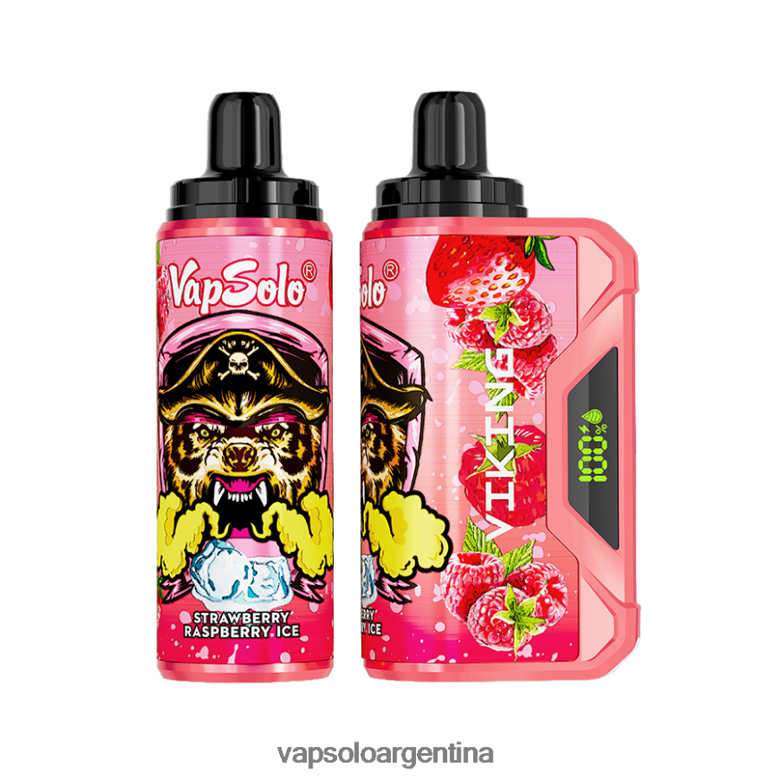 VapSolo Argentina - VapSolo VIKING vaporizador desechable 8JF0V245 hielo de fresa y frambuesa